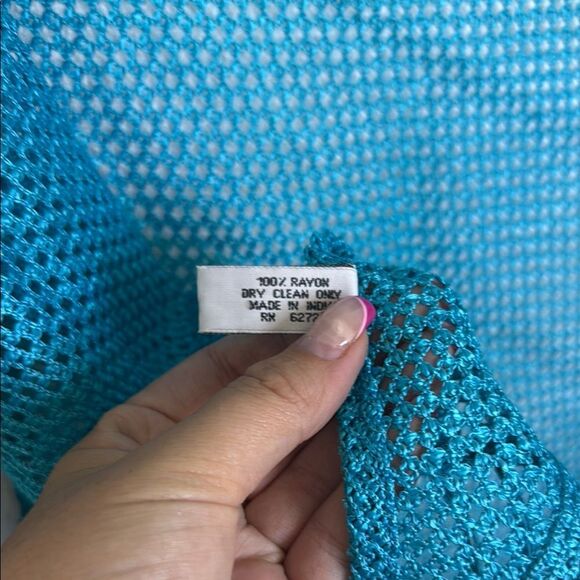 Valerie Dresses- pure silk Teal Dress with Fringe Shawl- Size 8 - Picture 14 of 14